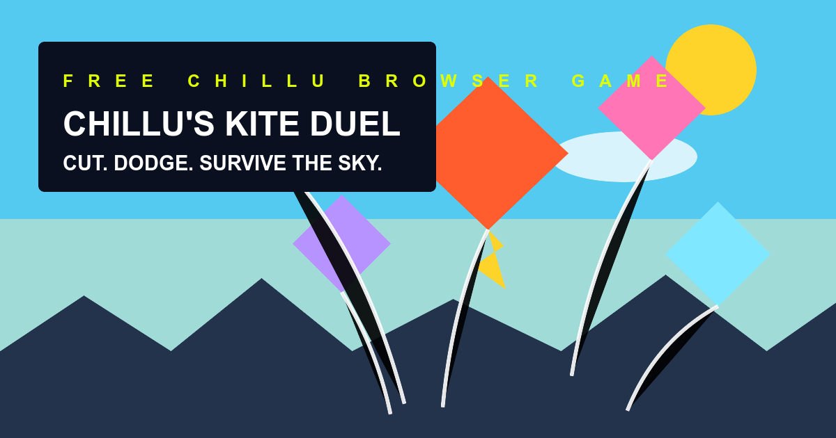 Chillu's kite dueling four rival kites in the sky